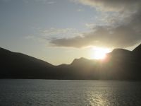 1. Sonnenaufgang von Bord aus gesehen