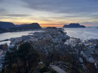 Blick auf Ålesund vom Aksla