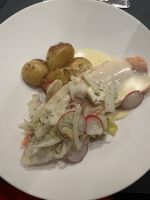 Abendessen an Bord der MS Nordlys