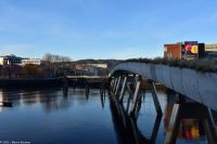 Trondheim - das ehemalige Werftenviertel Solsiden (Sonnenseite) - die Blumenbrücke
