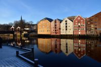 Trondheim - Historische Speicherhäuser am Nideleven