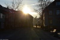 Trondheim - winterliche Morgenstimmung im Stadtteil Bakklandet