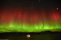 Skjervøy geht immer - seltenes rotes Polarlicht!