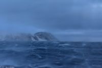 Orkan auf der Barentssee mit 47 m/s - das entspricht Windstärke 12 (bft) - oder 170 km/h Windgeschwindigkeit
