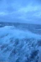 Orkan auf der Barentssee mit 47 m/s - das entspricht Windstärke 12 (bft) - Hurrikan der Kategorie 2 oder 170 km/h Windgeschwindigkeit