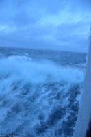 Orkan auf der Barentssee mit 47 m/s - das entspricht Windstärke 12 (bft) - Hurrikan der Kategorie 2 oder 170 km/h Windgeschwindigkeit