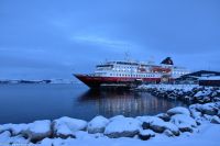 Kirkenes - geographischer Wendepunkt der Reise an der Russischen Grenze auf dem gleichen Längengrad wie St. Petersburg und Kairo