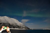 Skjervøy geht immer - Polarlicht über verschneiter Winterlandschaft