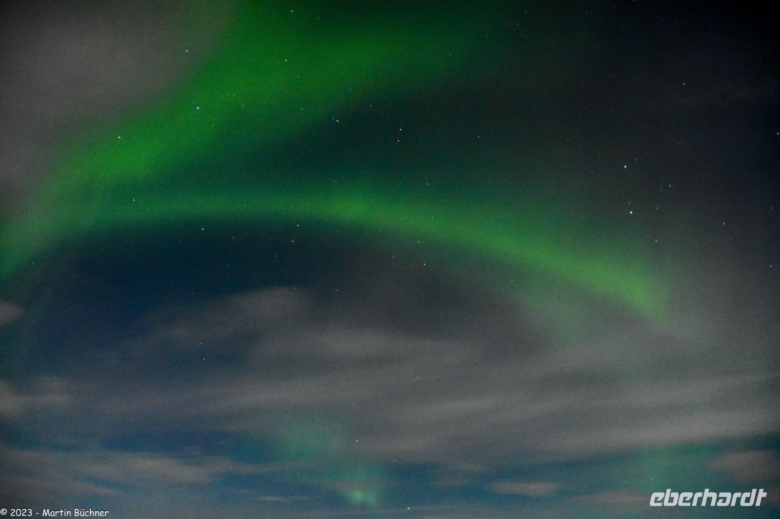 Troms og Finnmark fylke - Verschneite arktische Winterlandschaft mit Polarlicht