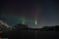 Polarlicht über im Raftsund zwischen Vesterålen und Lofoten