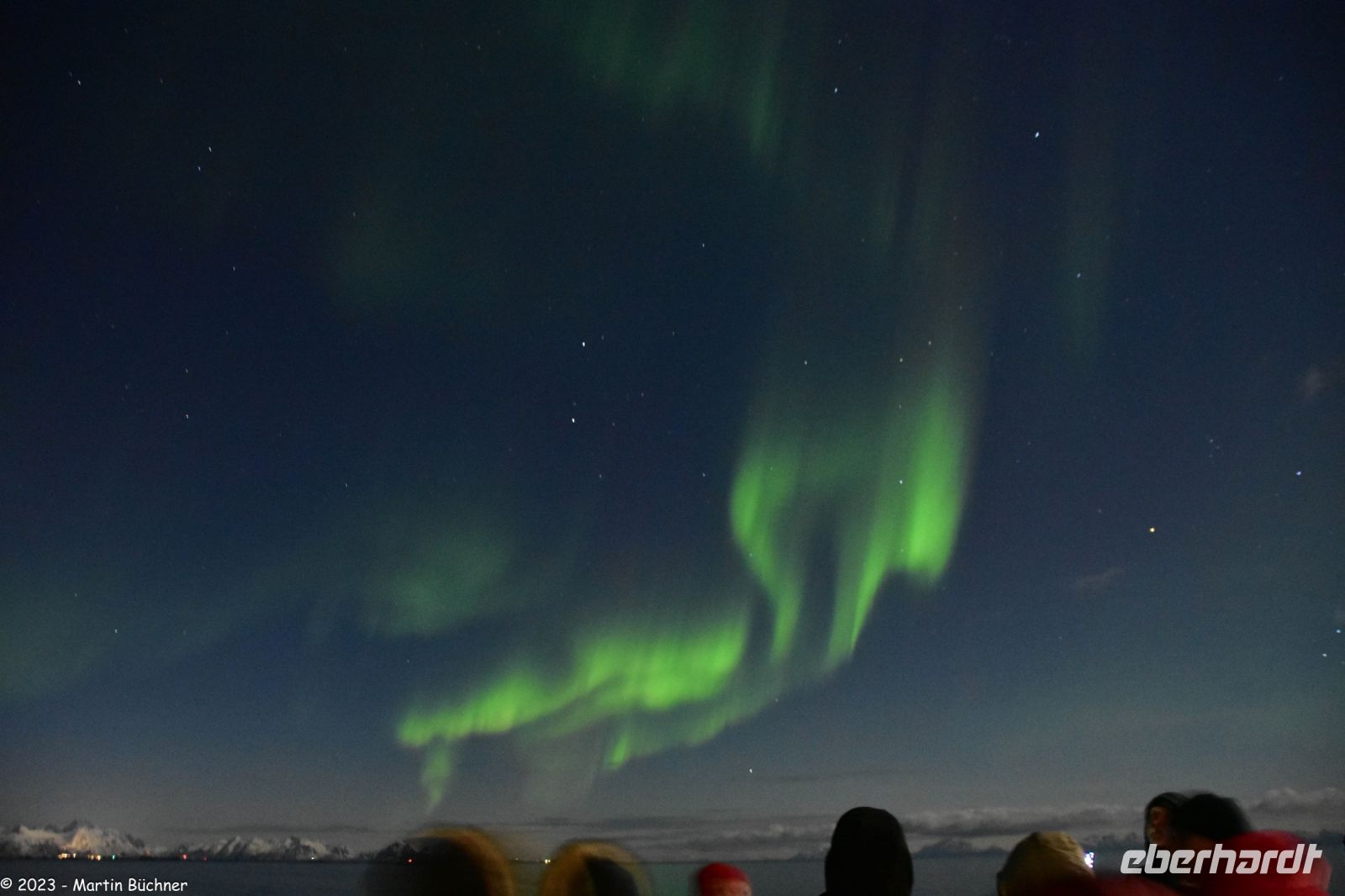 Polarlicht über den Lofoten und dem Vestfjord (Nordland)