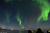 Polarlicht über den Lofoten und dem Vestfjord (Nordland)