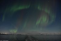 Polarlicht über den Lofoten und dem Vestfjord (Nordland)