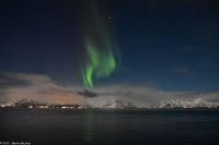 Polarlicht über den Lofoten und dem Vestfjord (Nordland)