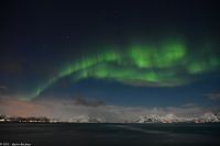 Polarlicht über den Lofoten und dem Vestfjord (Nordland)
