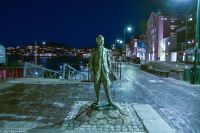 Klippfischstadt Kristiansund in Møre og Romsdalen (Nordmøre) - der Heringsjunge