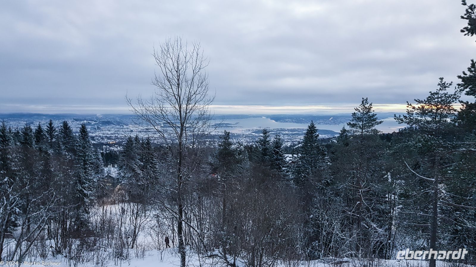 Oslo - Auffahrt zum Holmenkollen - Die schönste U-Bahn-Fahrt der Welt - Blick auf den Oslofjord