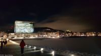 Oslo - Munch Museum - Oslofjord mit neuem Stadtteil und Ekeberg im Hintergrund (Standort für Munchs berühmten 
