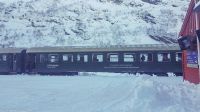 Myrdal (866 m) auf der Hardangervidda - Umsteigen von der Bergensbane in die Flåmsbane 