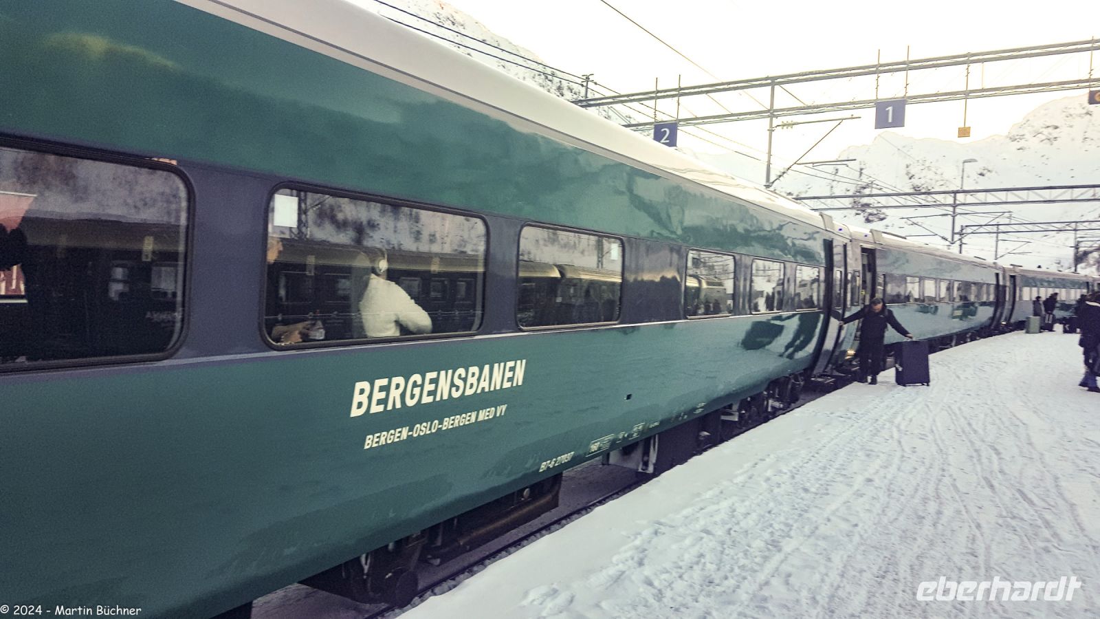 Myrdal (866 m) auf der Hardangervidda - Umsteigen von der Bergensbane in die Flåmsbane 
