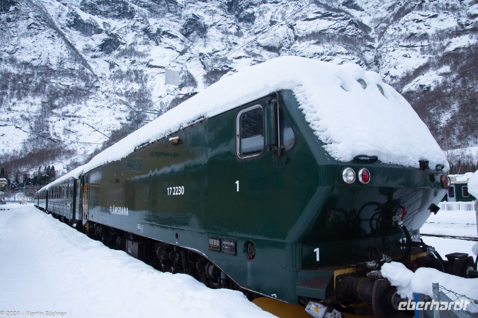 Romantische Winterruhe bei der Flåmsbane - im geschäftigen Sommer kaum vorstellbar