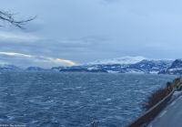 Neujahr 2024 - Panoramafahrt am Hardangerfjord - Windstärke 8 auf See