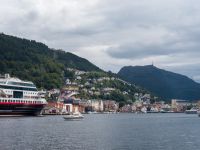 Aussicht auf Bergen, Fotostopp Radtour