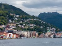 Aussicht auf Bergen, Fotostopp Radtour