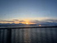 Sonnenuntergang hinter  den Bergen