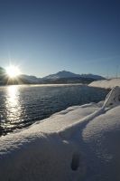 Fjord an den Lyngenalpen - Morgenstimmung