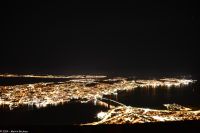 Von der Terrasse der Fjellstua auf dem Storsteinen - Blick auf Tromsø