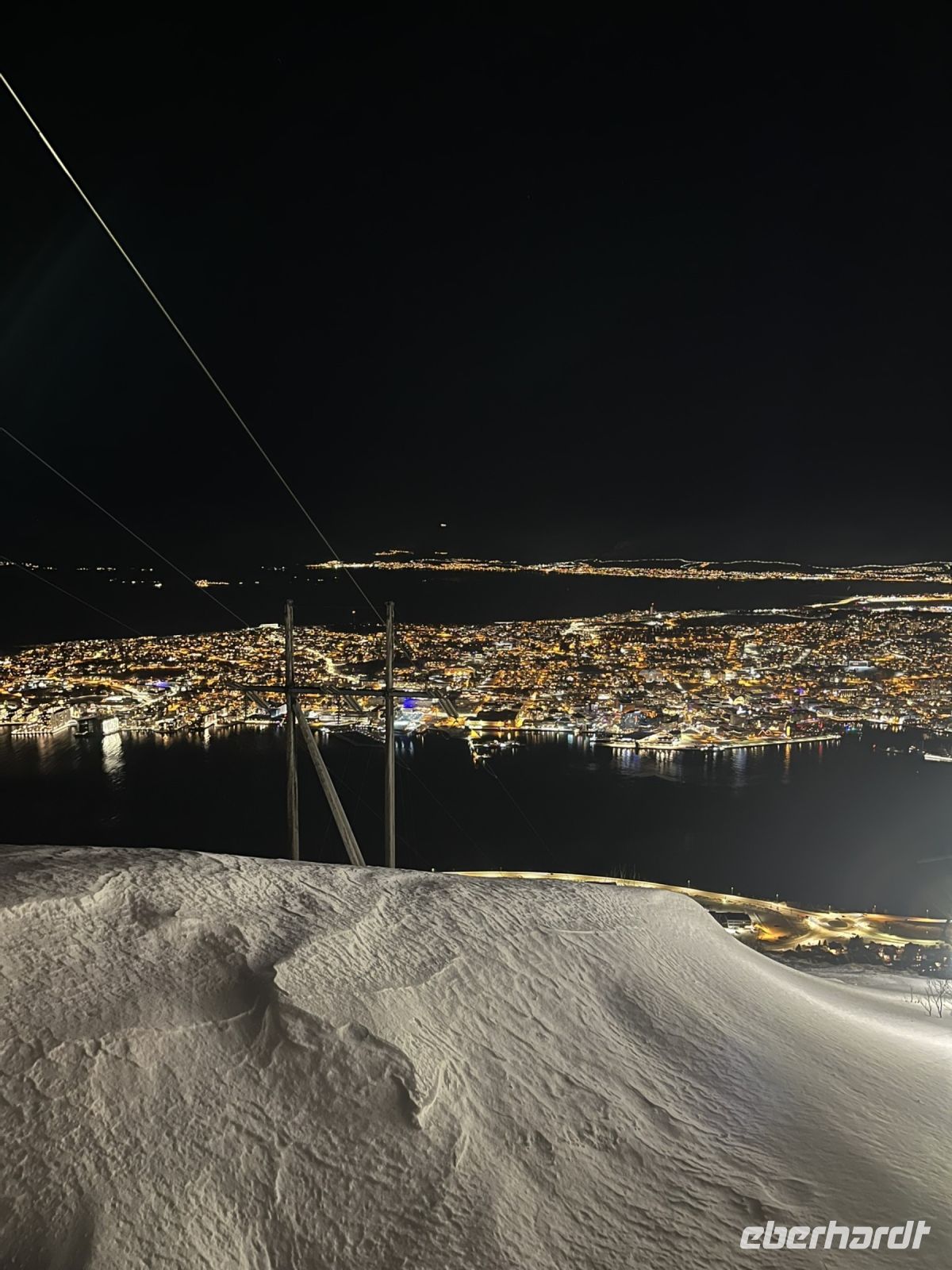 Blick auf Tromsö vom Fjellheisen
