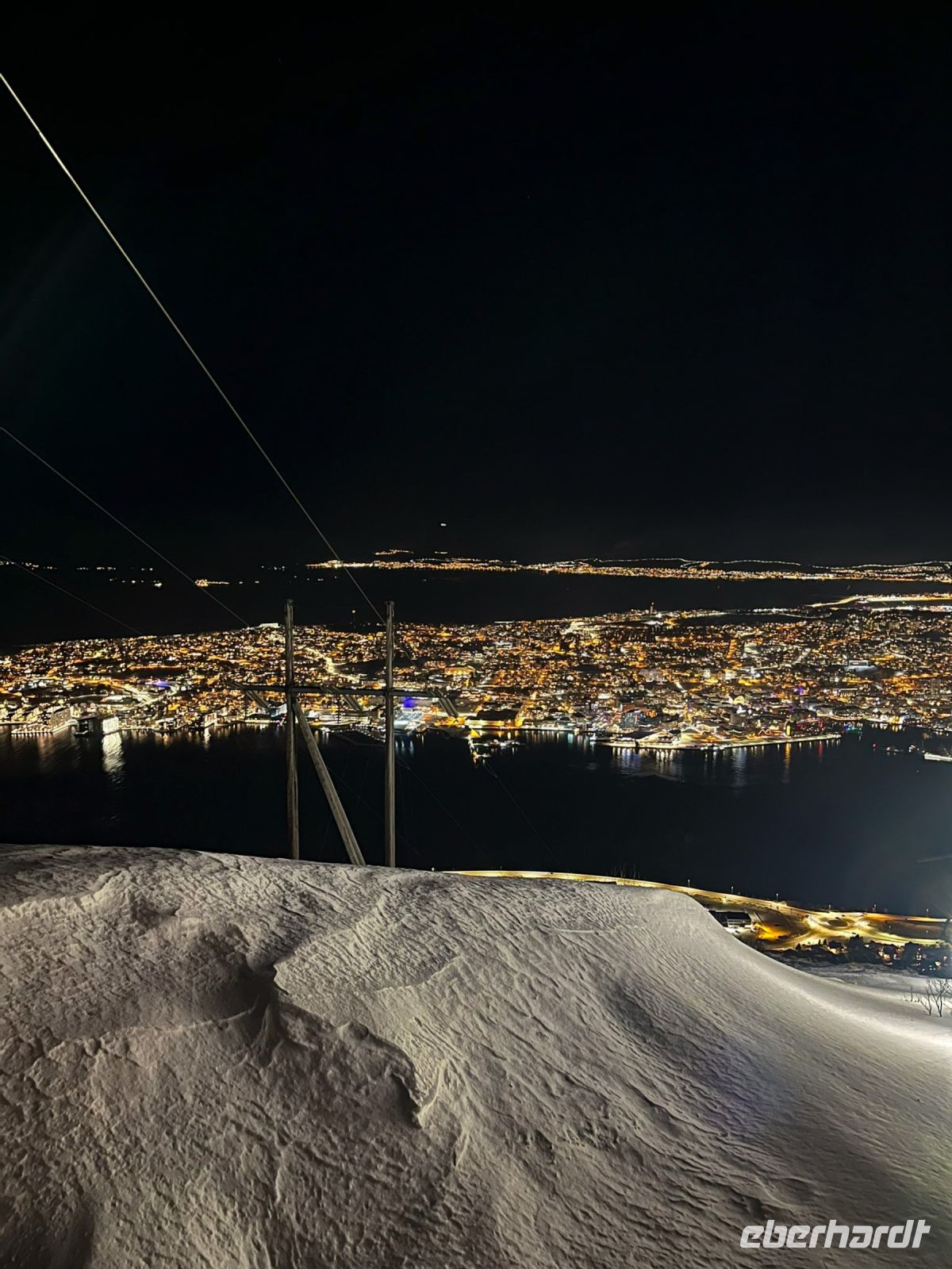 Blick auf Tromsö vom Fjellheisen