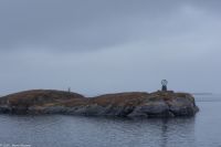 Insel Viking markiert den nördlichen Polarkreis