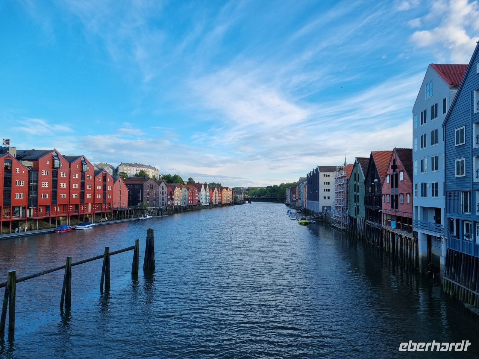 Trondheim - Speicherhäuser am Fluss Nidelva