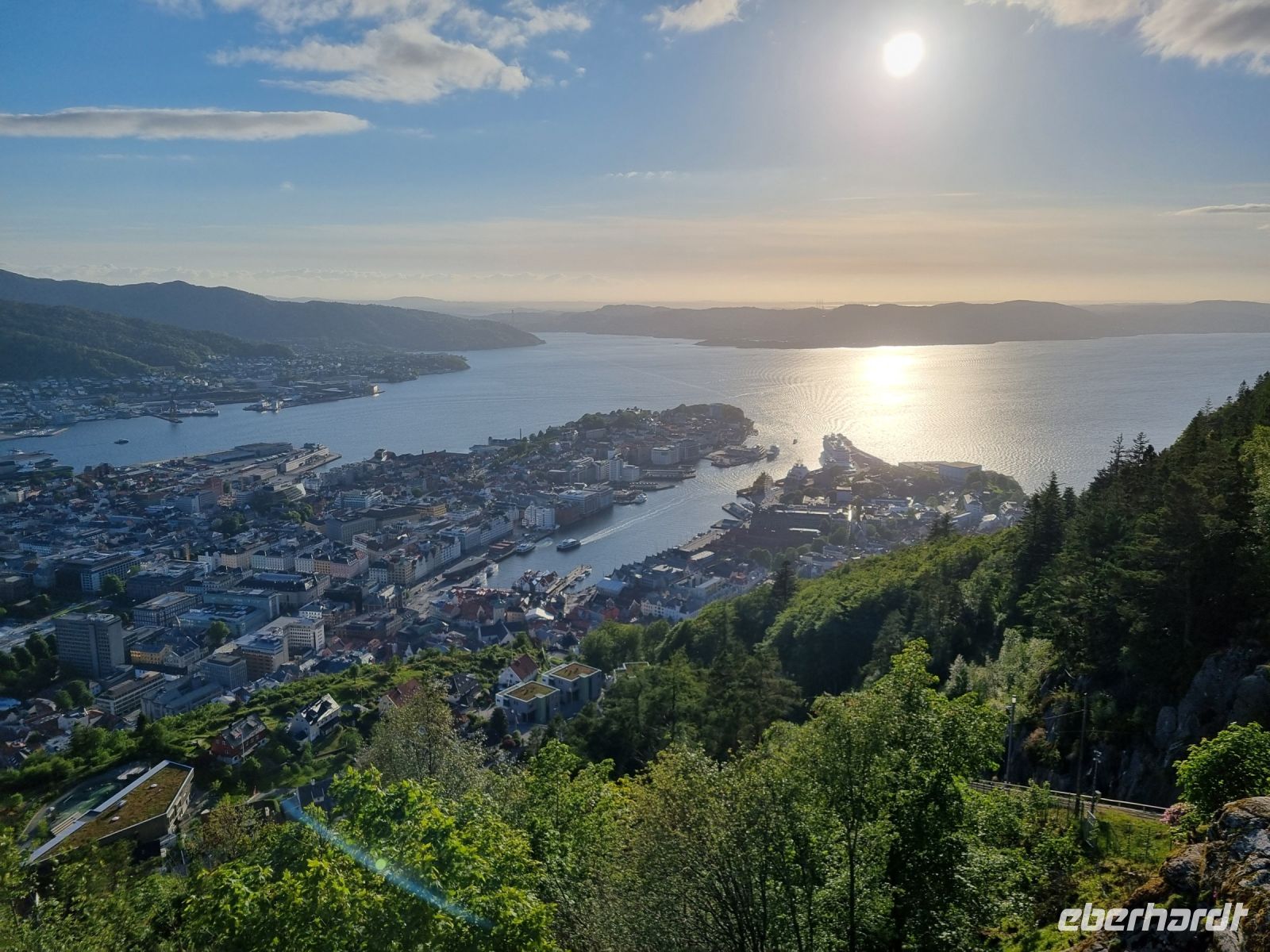 Bergen - Ausblick vom Hausberg Fløyen 