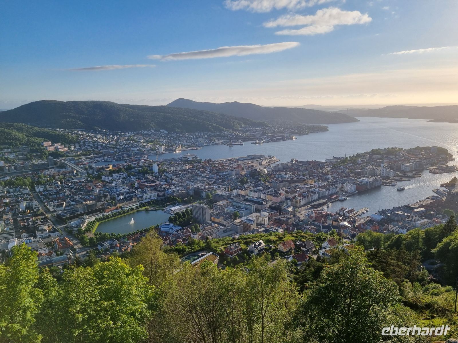 Bergen - Ausblick vom Hausberg Fløyen 