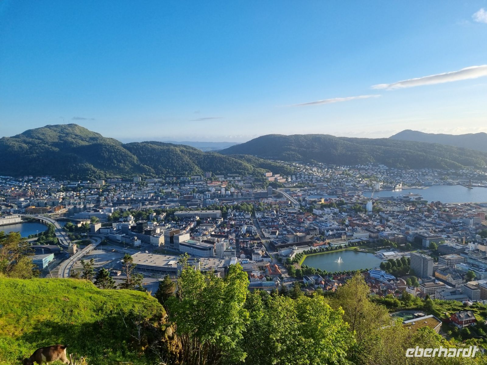 Bergen - Ausblick vom Hausberg Fløyen 