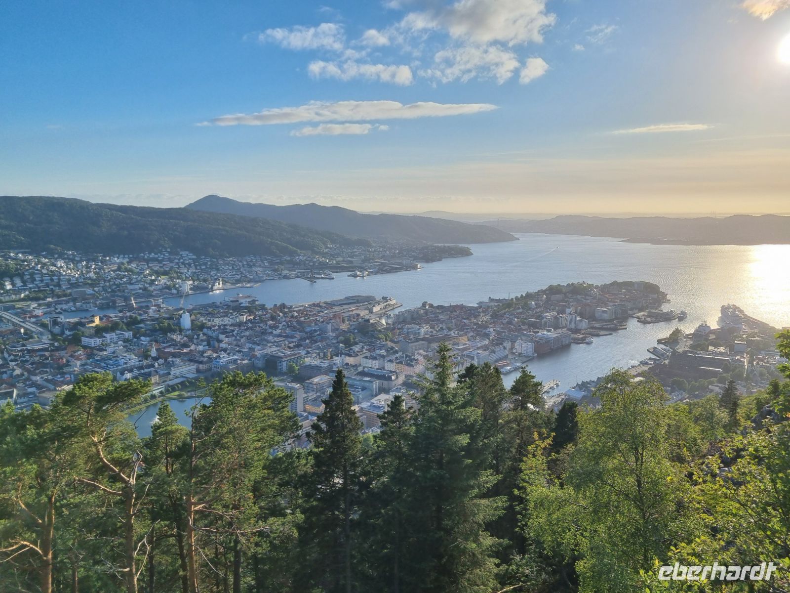 Bergen - Ausblick vom Hausberg Fløyen 