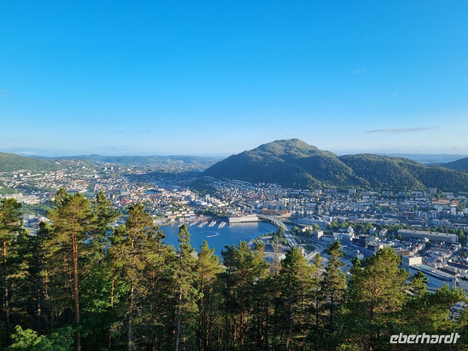 Bergen - Ausblick vom Hausberg Fløyen 