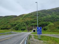 Einfahrt zum Nordkaptunnel....