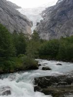 Da ist sie - Briksdalsbreen Gletscher