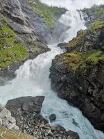 Die meist fotografierte Kjosfossen auf dem weg nach Myrdal