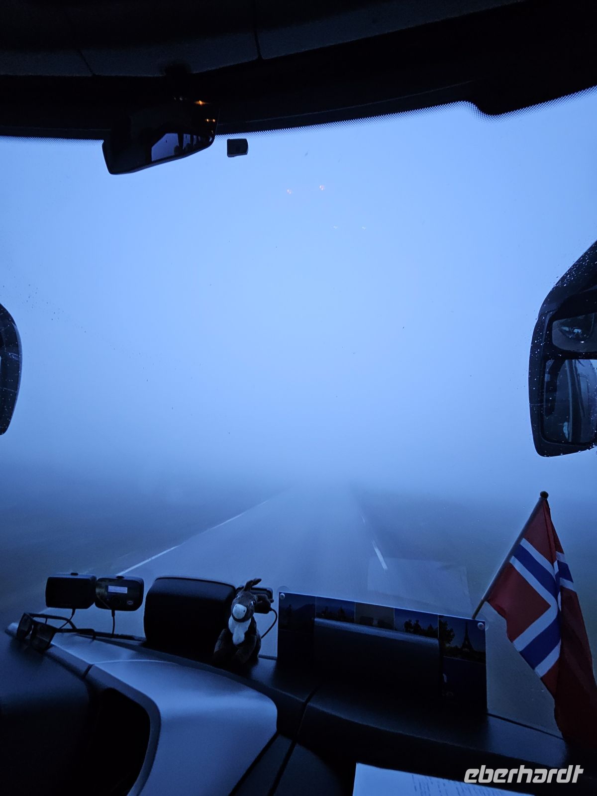 Rückfahrt im dichten Nebel