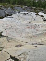 Felsritzungen in Hjemmeluft