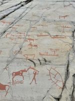 Felsritzungen in Hjemmeluft