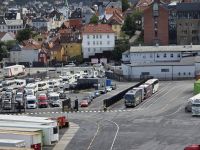 Beladen Fähre nach Hirtshals