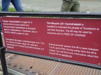 Hurtigruten: Trondheim: Rundgang: Fahrradlift