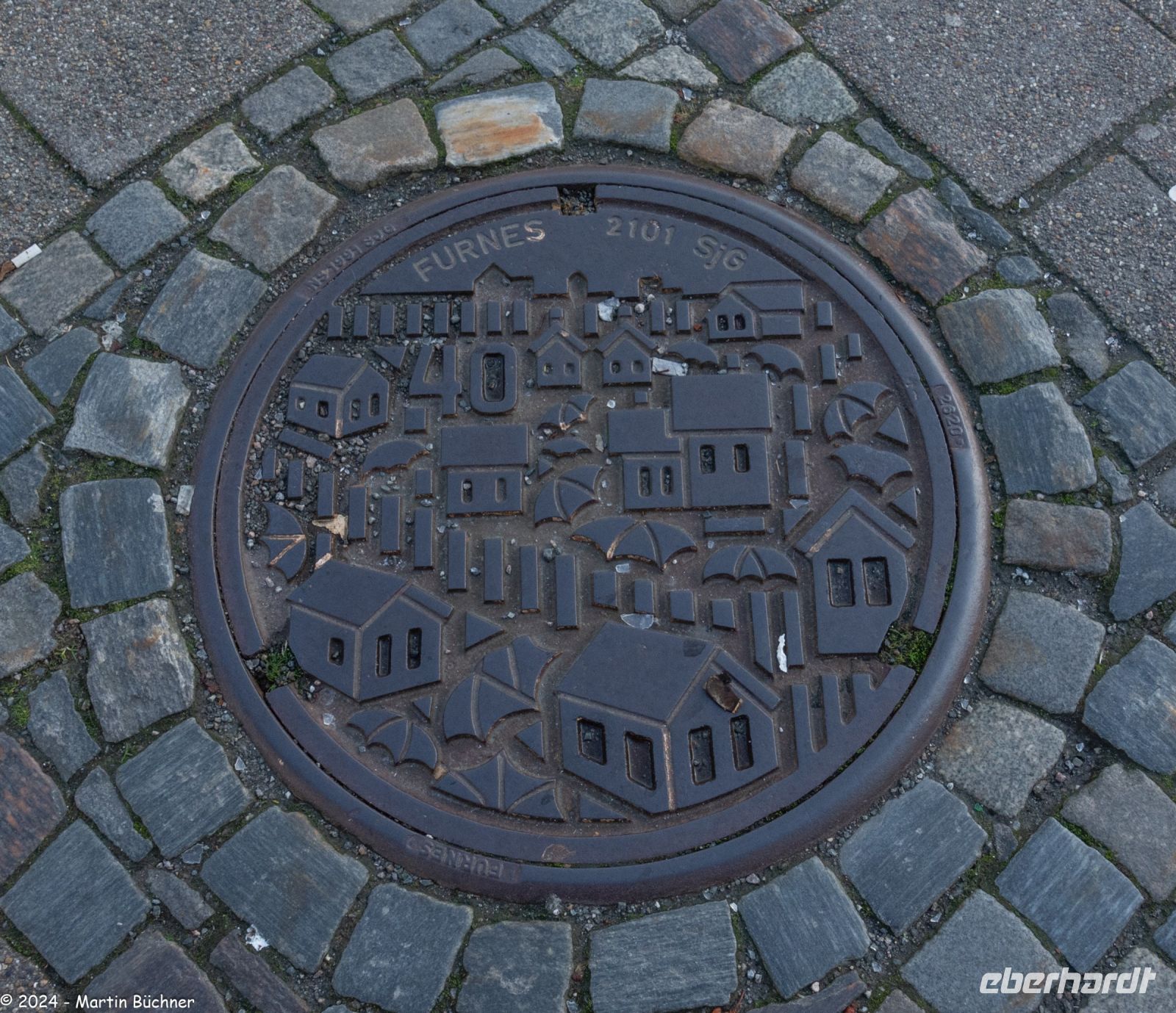 Berühmte - Kanaldeckel in Norwegen - hier Bergen