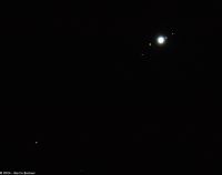 In sternenklarer Nacht muss auch etwas Astronomie betreiben - Jupiter mit vier Monden